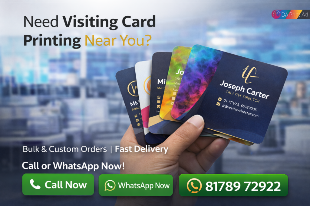 Visiting Card Printing Services Near Me in Noida