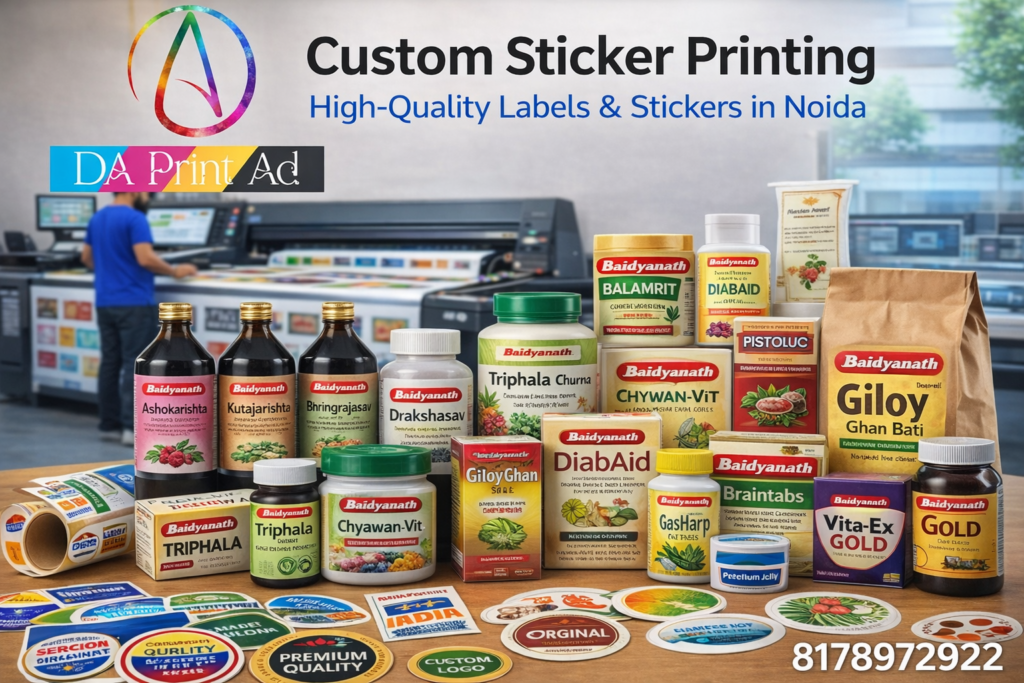 Custom sticker printing services in Noida, Greater Noida, Ghaziabad and Delhi NCR