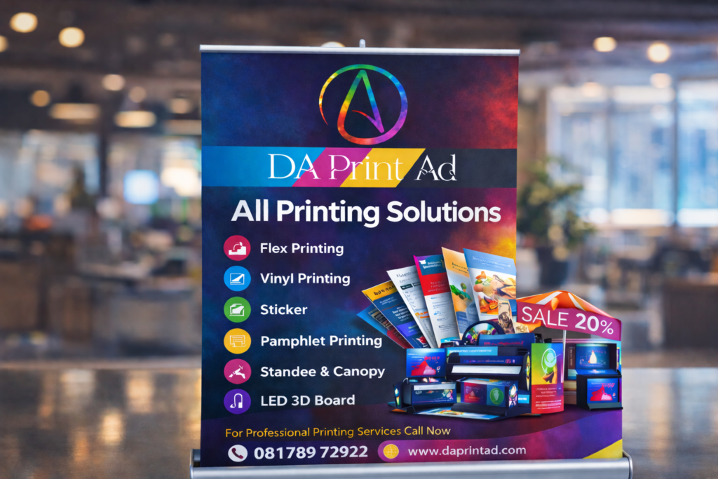 Professional Roll Up Standee Printing Services in Noida | Flex, Vinyl & Advertising Standee