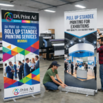 Roll up standee printing in Noida Delhi NCR for exhibitions, events and promotions