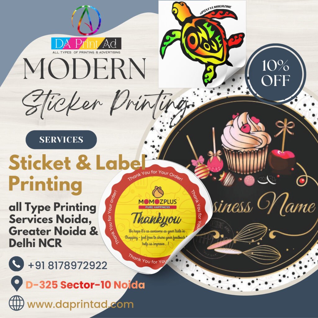 Sticker and label printing services in Noida, Ghaziabad and Delhi NCR