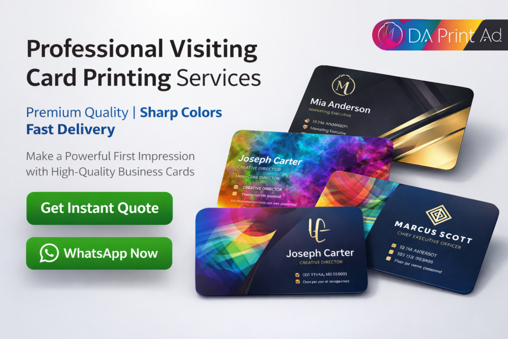 Visiting Card Printing Services Near Me in Noida