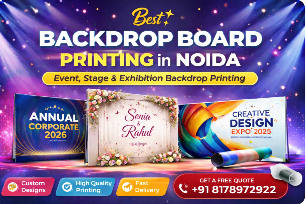 Backdrop Board Printing in Noida for Events and Advertising by DA Print Ad